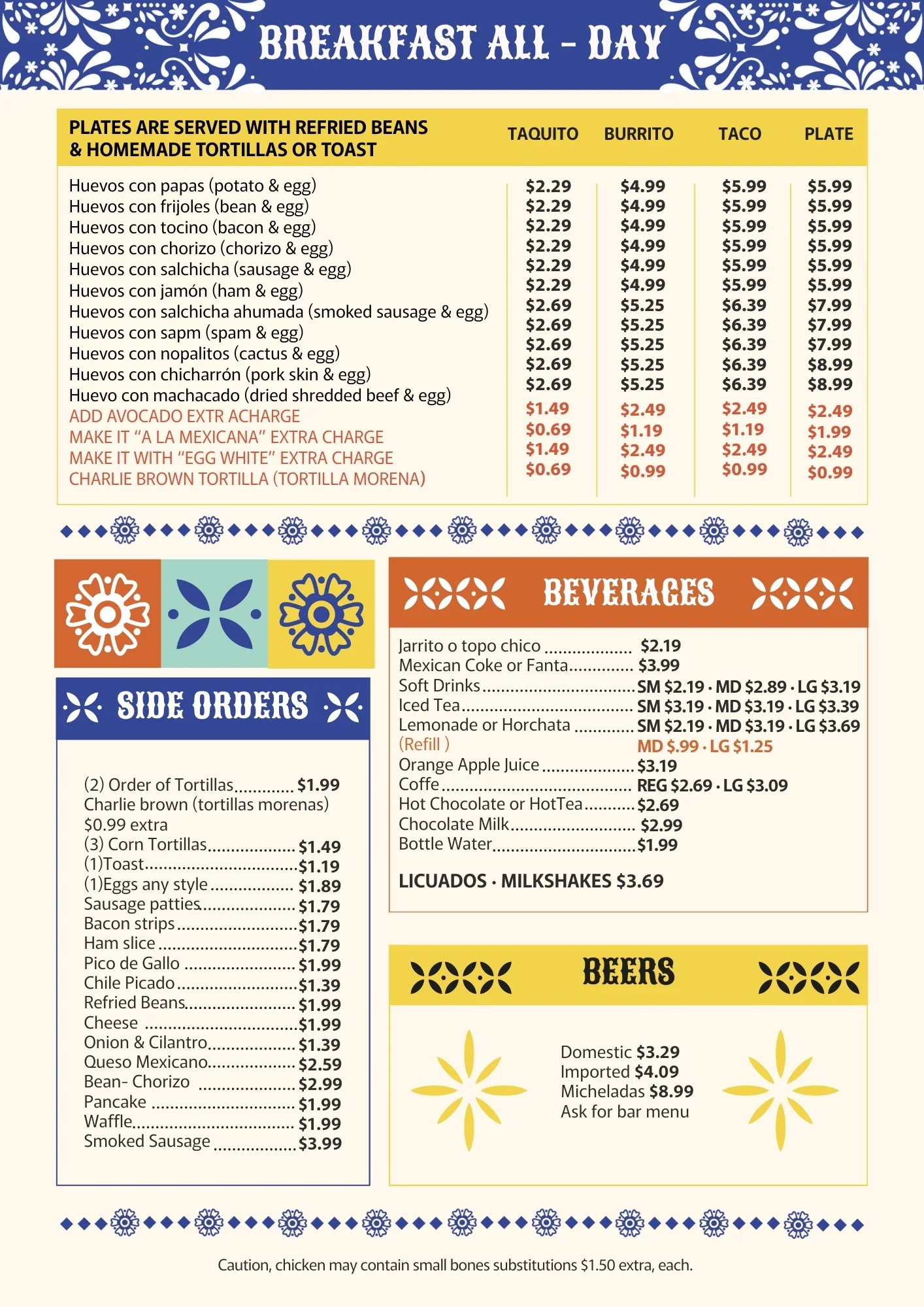 Menu page 2